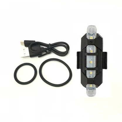 Uppladdningsbar USB LED cykel bakljus Mountainbike säkerhetsvarning Fram och bak Blinkande lampor Nattridning Tillbehör